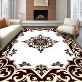 with Floral Scrollwork and Interlocking Lattice (Brown)