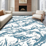 Glacier Fluffy Shaggy with Snowdrift Motifs(Blue)