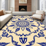 Boho Design with Symmetrical Floral Arrangements(Beige)