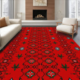 Festive Holiday Lattice Trellis Accent Traditional Vintage(Red)