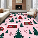 Cabin Pine Tree Landscape(Pink)