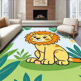 Safari Cartoon Character Jungle Adventure Playful Mane(Yellow)