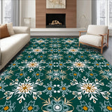 Festive Snowflake Holiday Pathway Textile(Green)