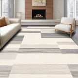 Coastal Cottage Area Greige Woven Stripe Design(Beige)