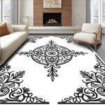 Artisan Medallion with Weathered Floral Filigree Design (Black) - ODIKA