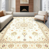 Artistic Beige Ivory with Detailed Medallion Motif(Beige)