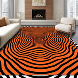 Hypnotic Spiral Vortex Illusion Mesmerizing Swirl Design(Orange)