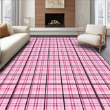 Gingham Grid Welcome featuring Crosshatch Design(Pink)