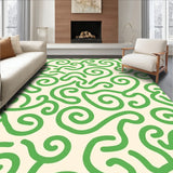 Creamy Whorl Spiral Motif Decorative with Delicate Contours (Green)