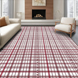 Luxurious Checkered with Interlocking Lines and Subtle Texture(White)