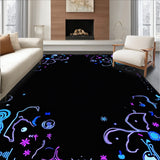 Enchanted Night Sky with Twinkling Stars and Lunar Motifs(Blue)