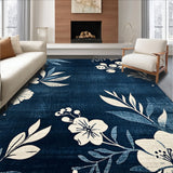 Ultra Soft Area Rug, Non Slip, Stain Resistant, Washable Area Rugs for Living Room, Bedroom, Butterfly Floral Washable Kids Playroom Carpet(Black)