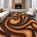 Abstract Brushstroke Art with Swirling Earthy(Brown)