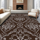 Elegant Damask Swirl Contemporary Artistic(Brown)