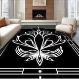Minimalist Lotus with Art Floral Filigree (Black)