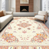 Boho Inspired Stair Landing Area with Secure Grip for Wood Step Decor(Beige)