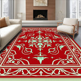 Vintage Winter Botanical Medallion Accent Floral(Red)