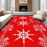 Elegant Frosty Crystal Celebration Seasonal Decorative Tapestry(Red)
