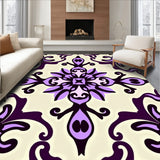 Elegant Swirl Medallion Textured Contemporary Artistic(Purple)