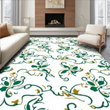 Festive Leaf Motif with Intricate Vine Swirls and Delicate Starbursts(White)