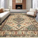 Ultra Soft Area Rug, Non Slip, Stain Resistant, Washable Area Rugs for Living Room, Bedroom, Western Rubber Backing(Beige)