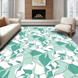 Hexagon Honeycomb Textured Velvety Pile(Green)