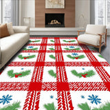 and Layered Plaid with Seasonal Wreath Snowflake Accents(Red)