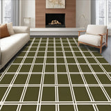 Contemporary Flannel Inspired Grid with Contrasting Lines(Brown)