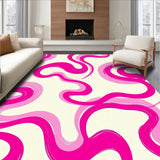 Modern Swirl Abstract Motif Accent(Pink)