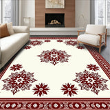 Snowflake Medallion Boho Christmas Area Cute Small(Ivory)