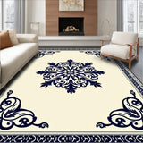 Traditional Medallion with Ornate Corner Flourishes (Beige) - ODIKA