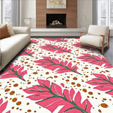 Harvest Whisper Interlocking Woodland Leaves and Subtle Spotted Motifs(Pink)