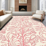 Intricate Boho Leaf Medley with Flowing Vines and Petite Flower Details (Pink)