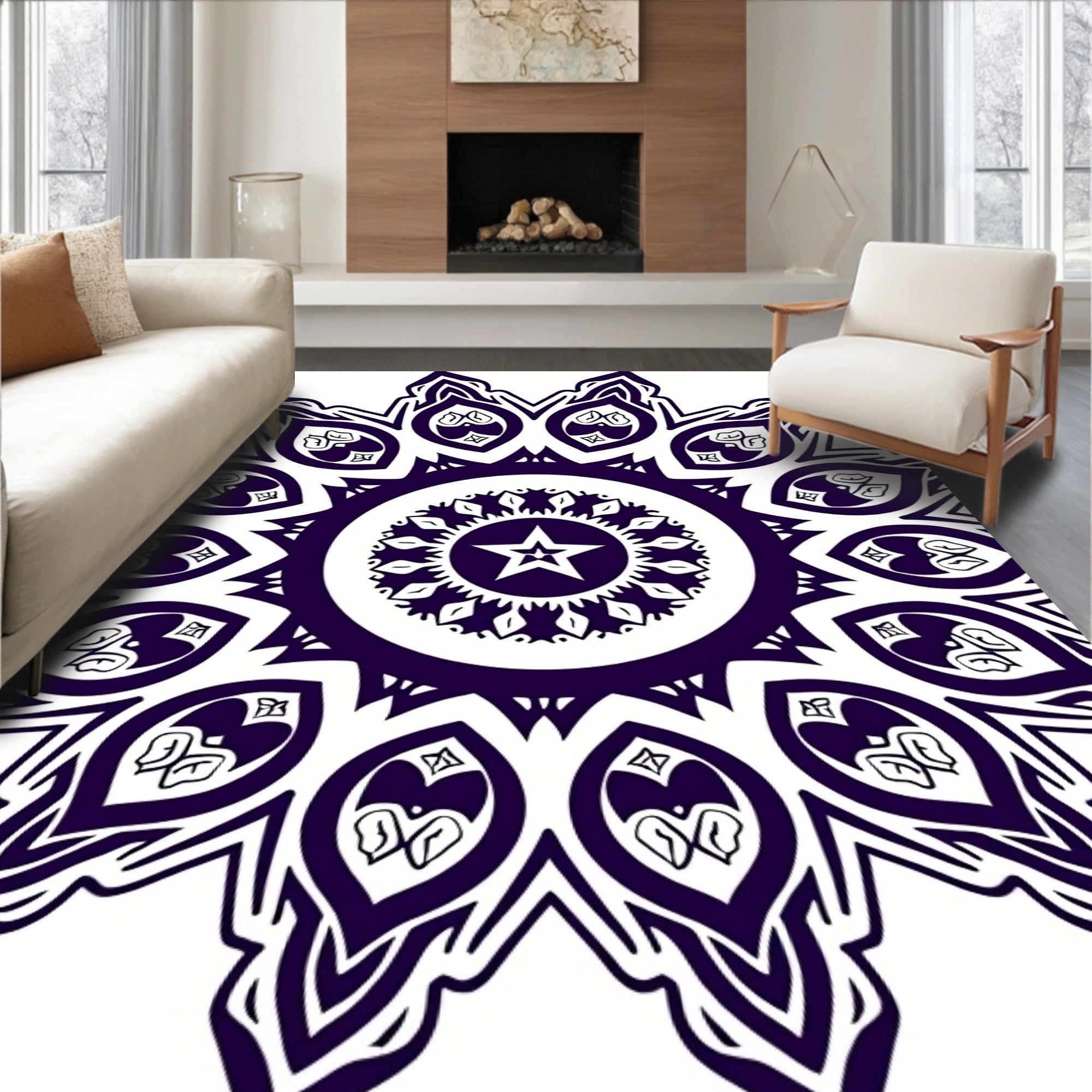Tapestry with Sacred Geometry (Purple) - ODIKA