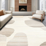Boho Chic Area Cream & Beige Abstract Design(Beige)