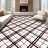 Festive Tartan Welcome with Holiday Stripes(Black)