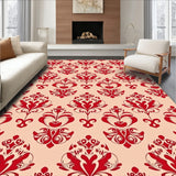 Elegant Damask Scrollwork Arabesque Transitional Motif(Beige)