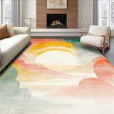 Retro Sunshine Boho with Abstract Sun and Crystal Hues for Entry(Yellow)