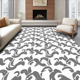 Chevron Cascade Interlocking Wave with Subtle Boho Motifs(Gray)