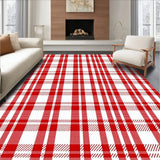 Rustic Gingham Design Showcasing Crisp Contrasting Squares(Red)