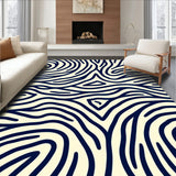 Abstract Parallel Waves Minimalist Contemporary Artistic Decorative(Blue)