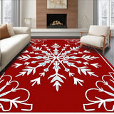 Crystalline Winter with Intricate Snowflake Motifs(Red)