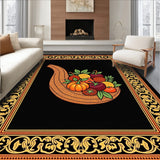 Cornucopia Abundance Horn Plenty Autumn Harvest Festival(Black)