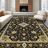 Elegant Black Floral Medallion(Black)