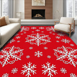 Snowflake Crystal Medallion Design with Winter Celebration(Red)