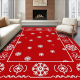 Nordic Winter Wonderland Decorative Festive Tapestry(Red)