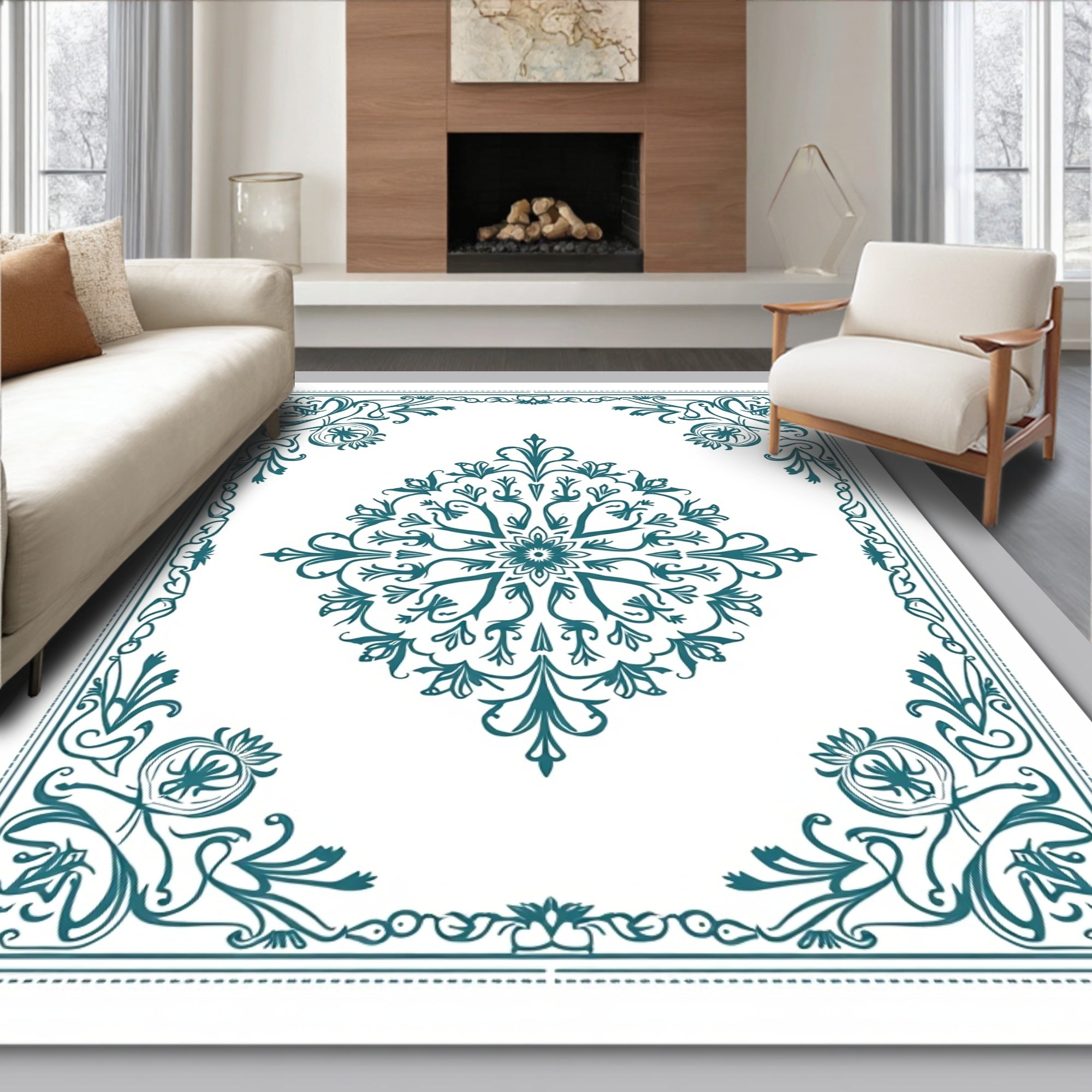 Ornate Lace Inspired Filigree with Delicate Interwoven Details (White) - ODIKA