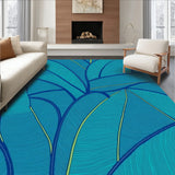 Machine Tropical Leaf Motif with Anti Slip Backing (Blue)