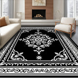 Sophisticated Baroque Inspired with Flourished Floral Embellishments (Black)