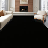 Midnight Velvet Luxury Pile Contemporary Elegant Accent(Black)